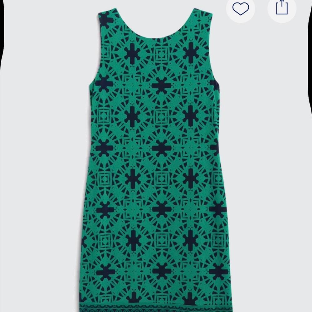 41 Hawthorn Green and Black Patterned Midi Dress - reversible!